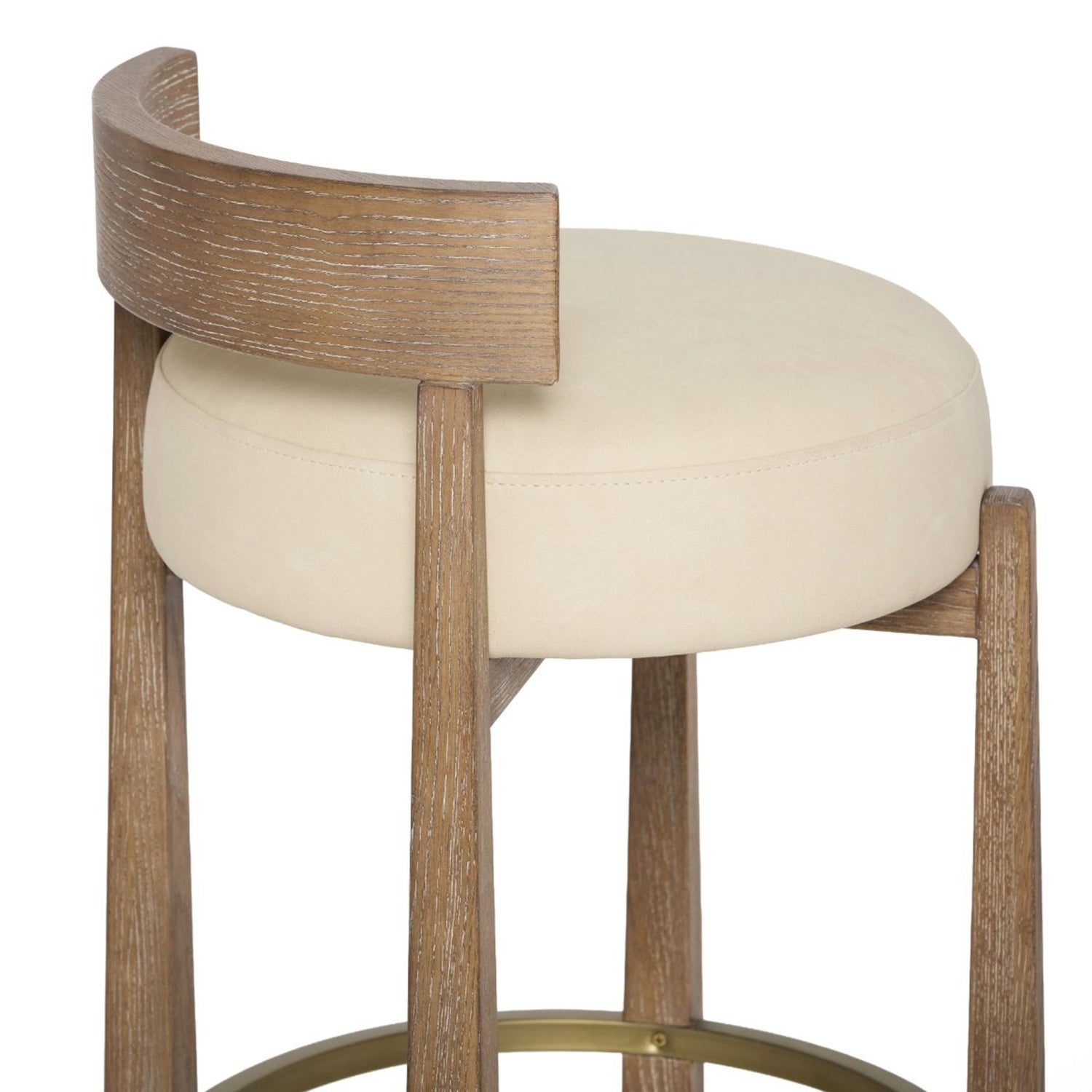 Close-up of the Ash finish on the Holden Autumn Brown Counter Stool Set of 2
