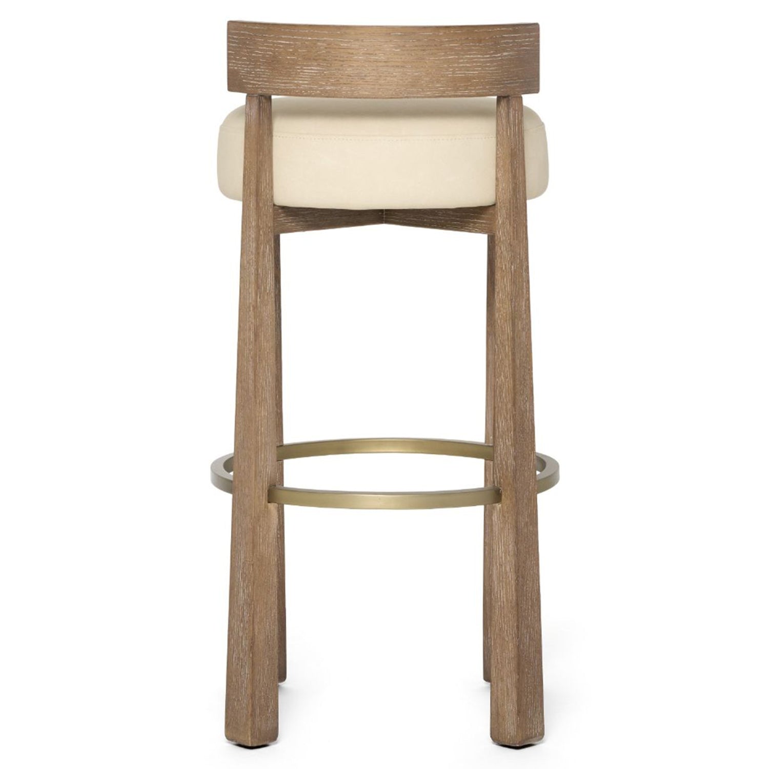 Detail of the Holden Autumn Brown Bar Stool Set of 2 highlighting the ash construction