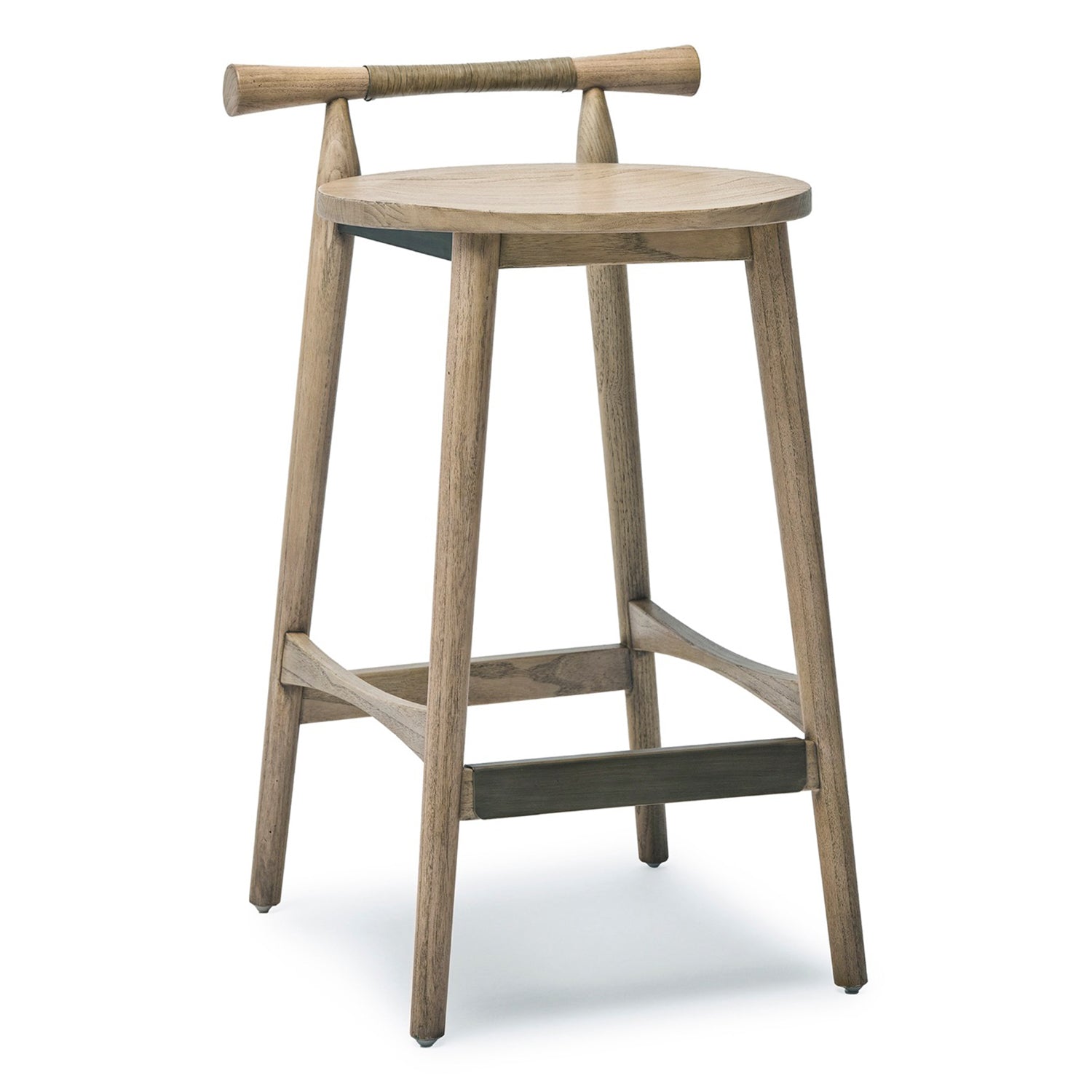 Interlude Home Madeira Washed Taupe Counter Stool Set of 2