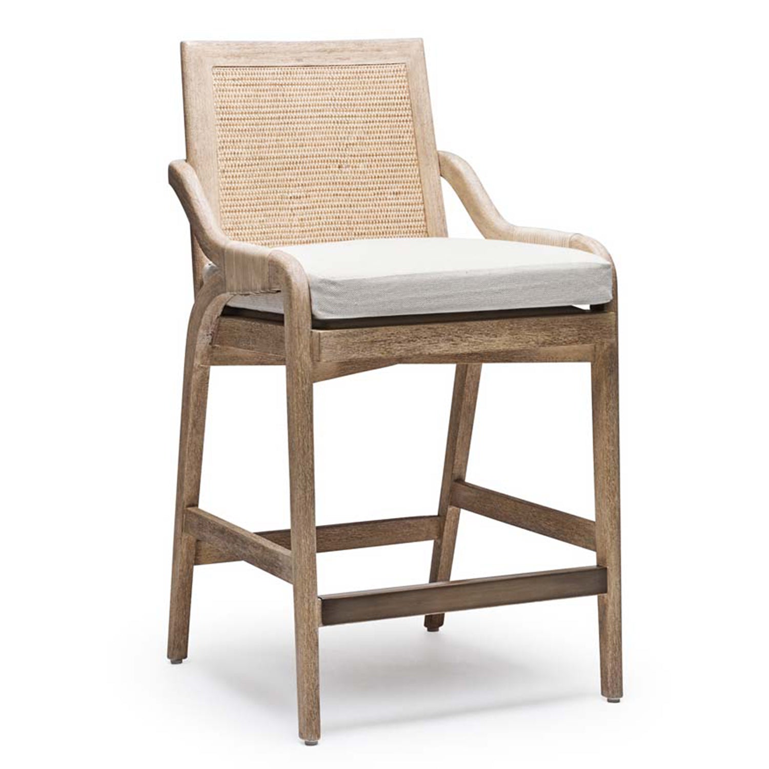 Interlude Home Delray White Ceruse Counter Stool