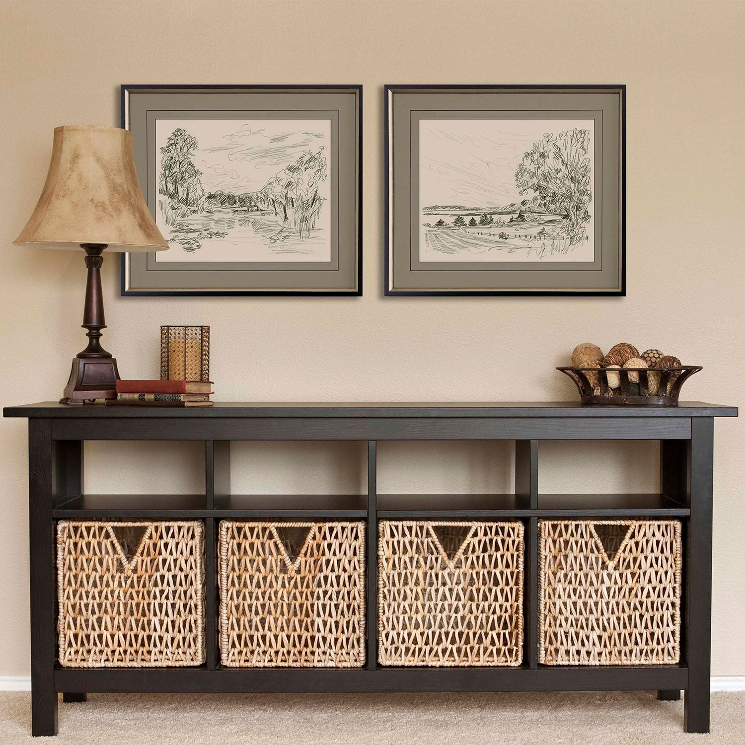 Vess Sepia Scenes II Framed Art Set of 2