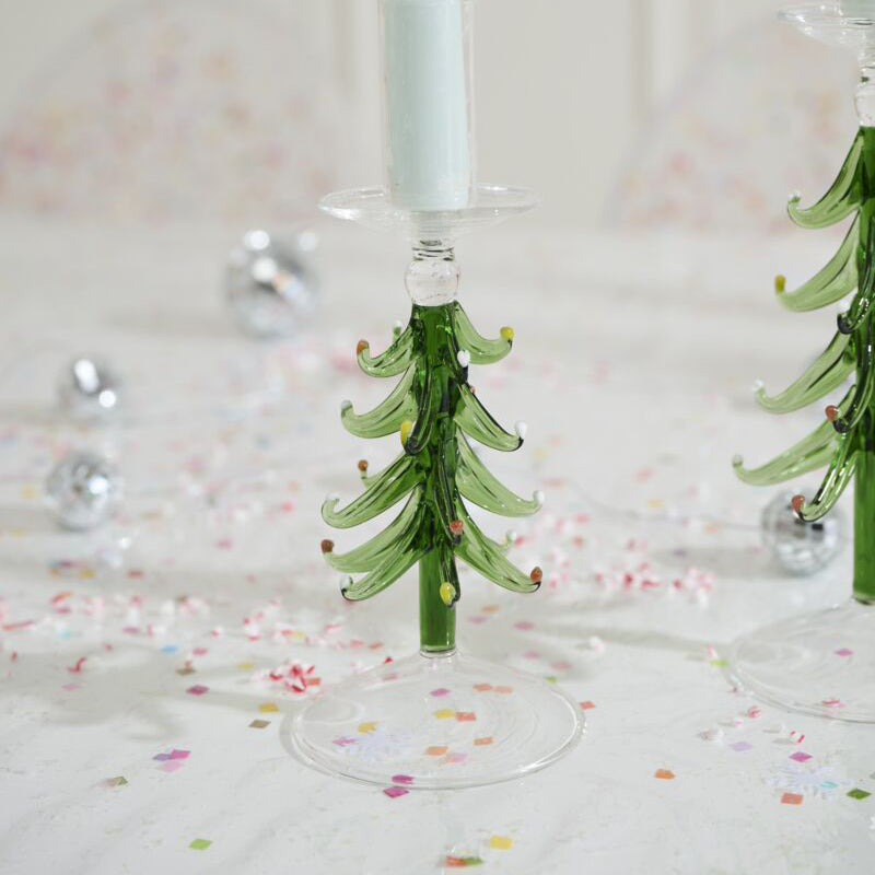 Fir Tree Candleholder Set of 2