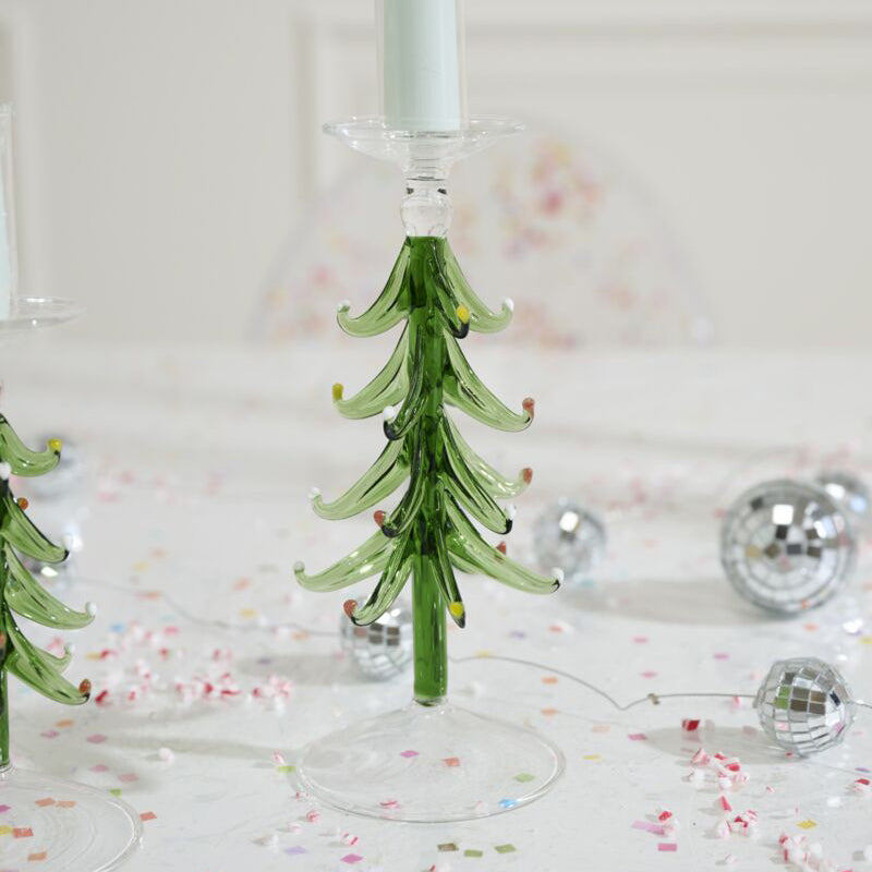 Fir Tree Candleholder Set of 2