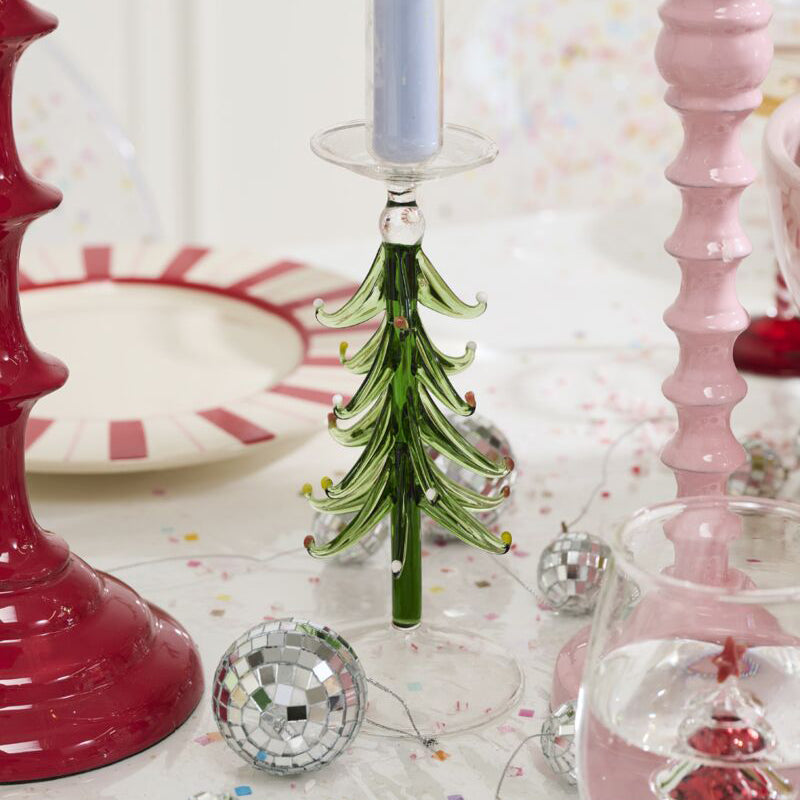 Fir Tree Candleholder Set of 2