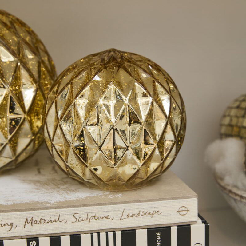 Golden LED Globe Set of 4