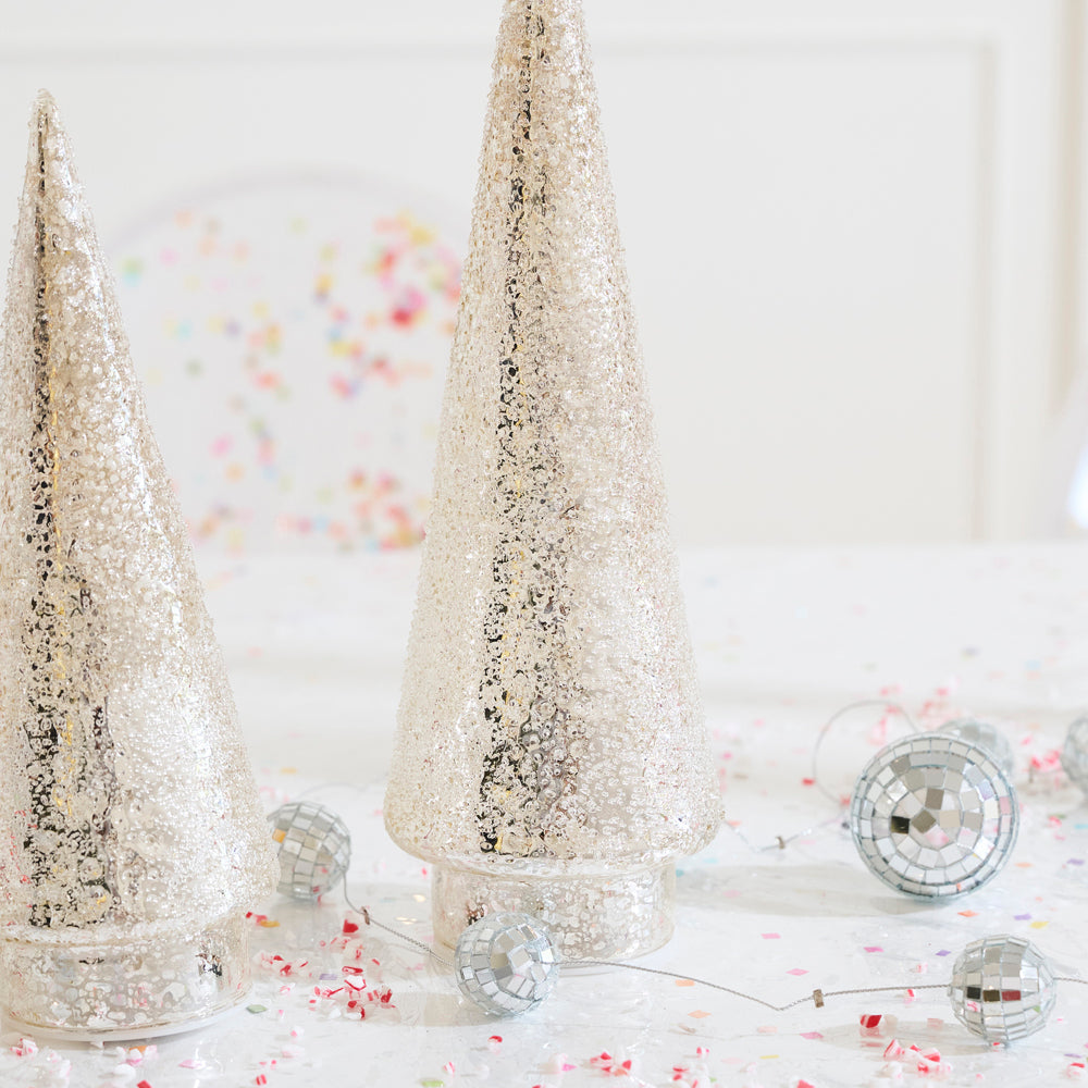 Textured Metallic LED Tree Set of 2