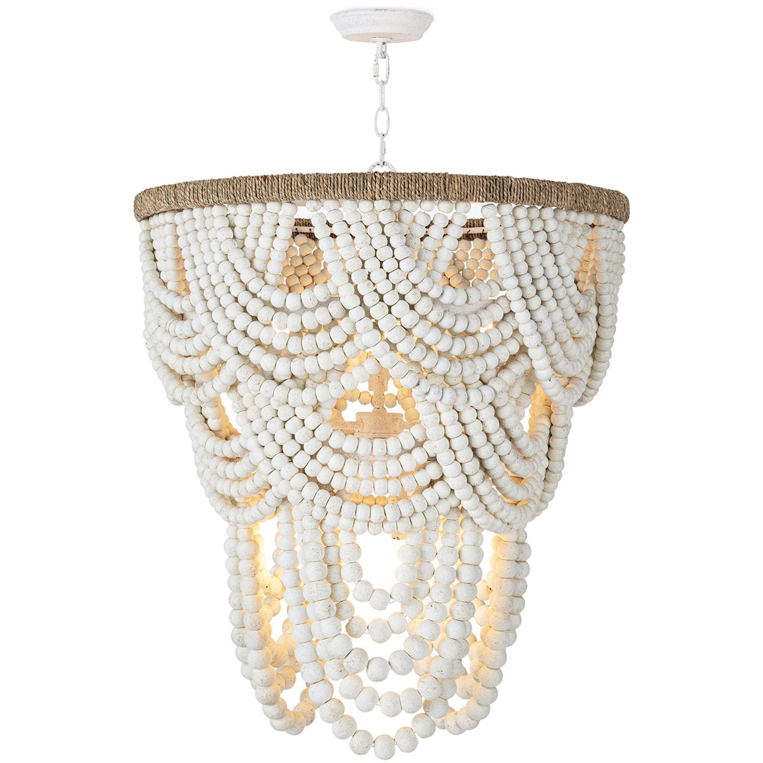 Regina Andrew Lorelei Wood Bead Chandelier