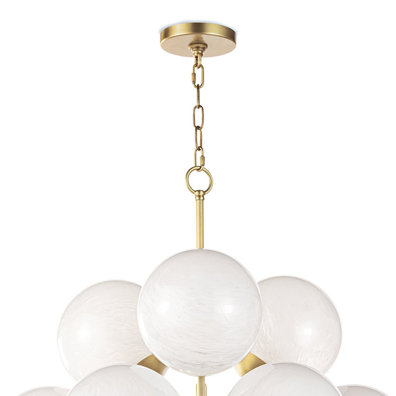 Regina Andrew La Dame Swirl Glass Natural Brass Chandelier