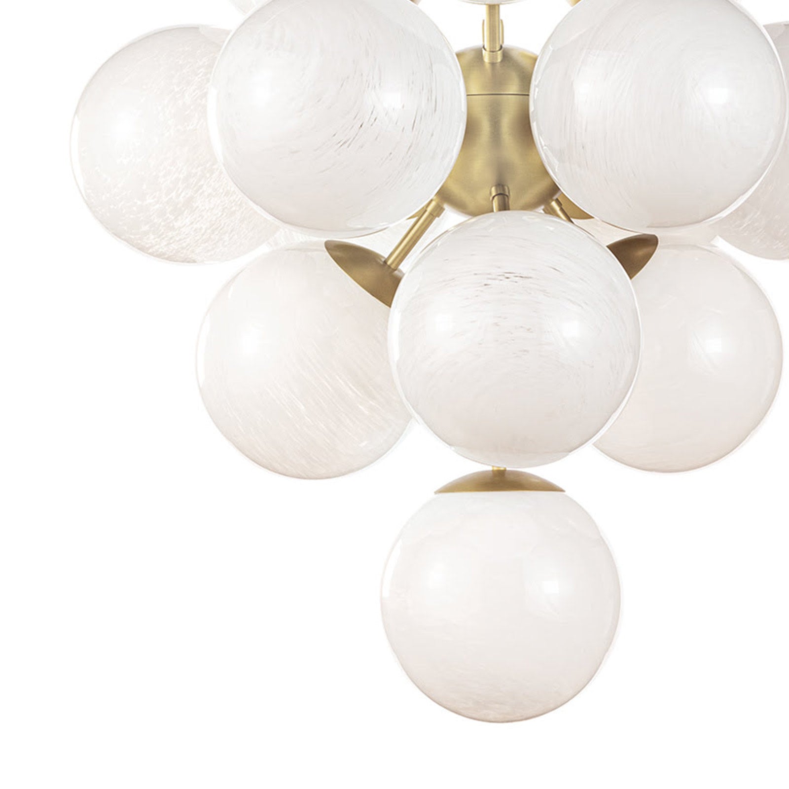 Regina Andrew La Dame Swirl Glass Natural Brass Chandelier