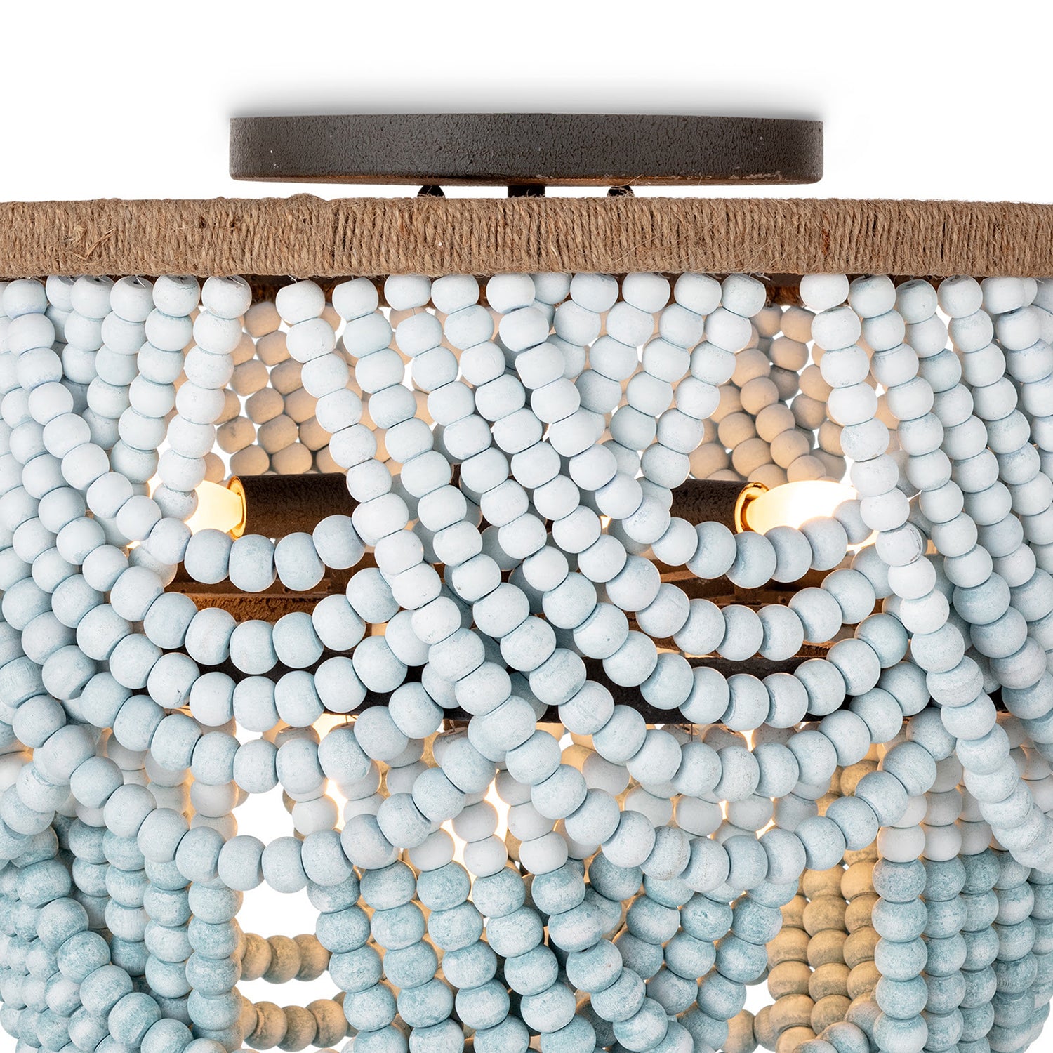 Regina Andrew Ombre Wood Bead Flush Mount