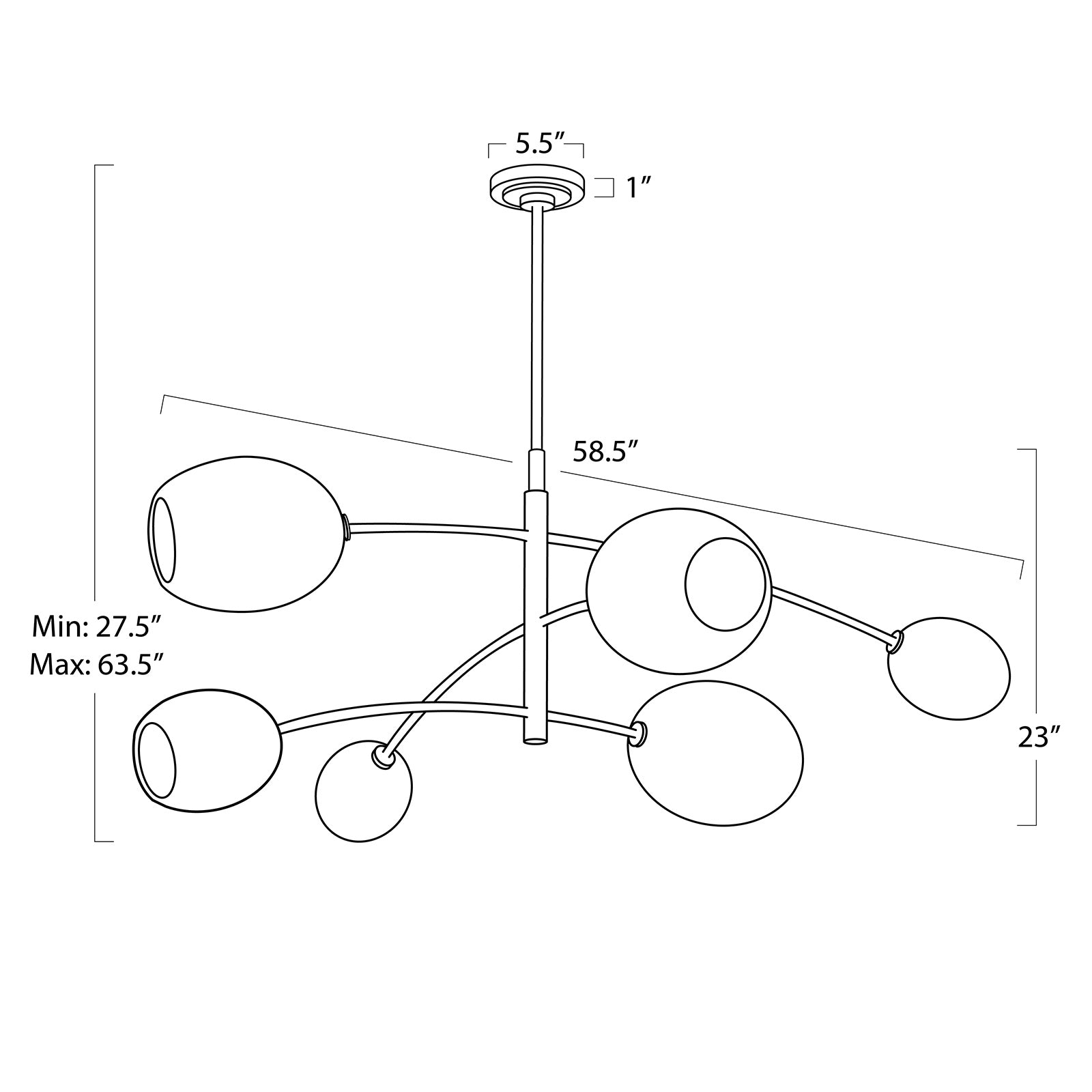 Regina Andrew Artemis Champagne Glass Chandelier