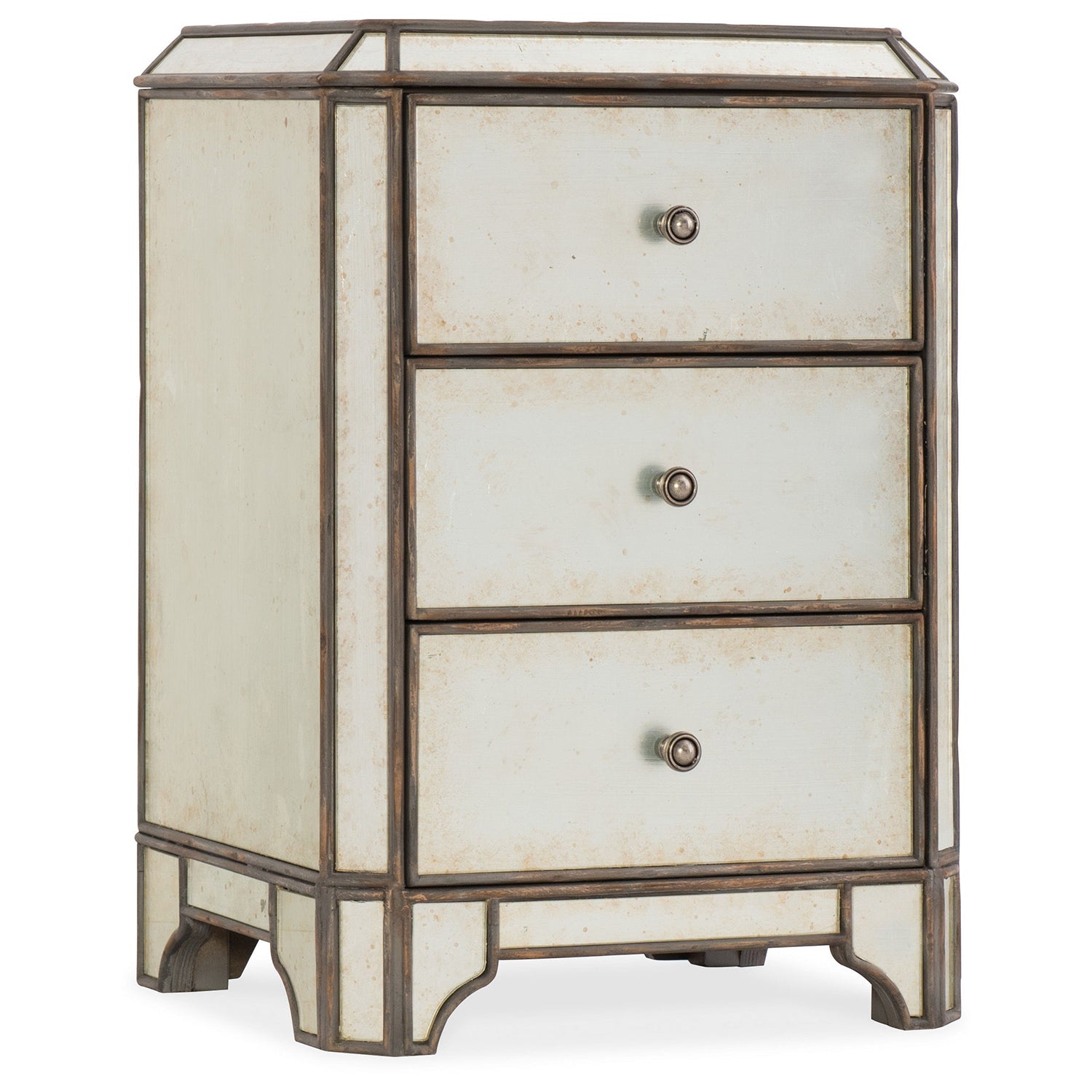 Hooker Furniture Arabella Mirrored Three-Drawer Nightstand