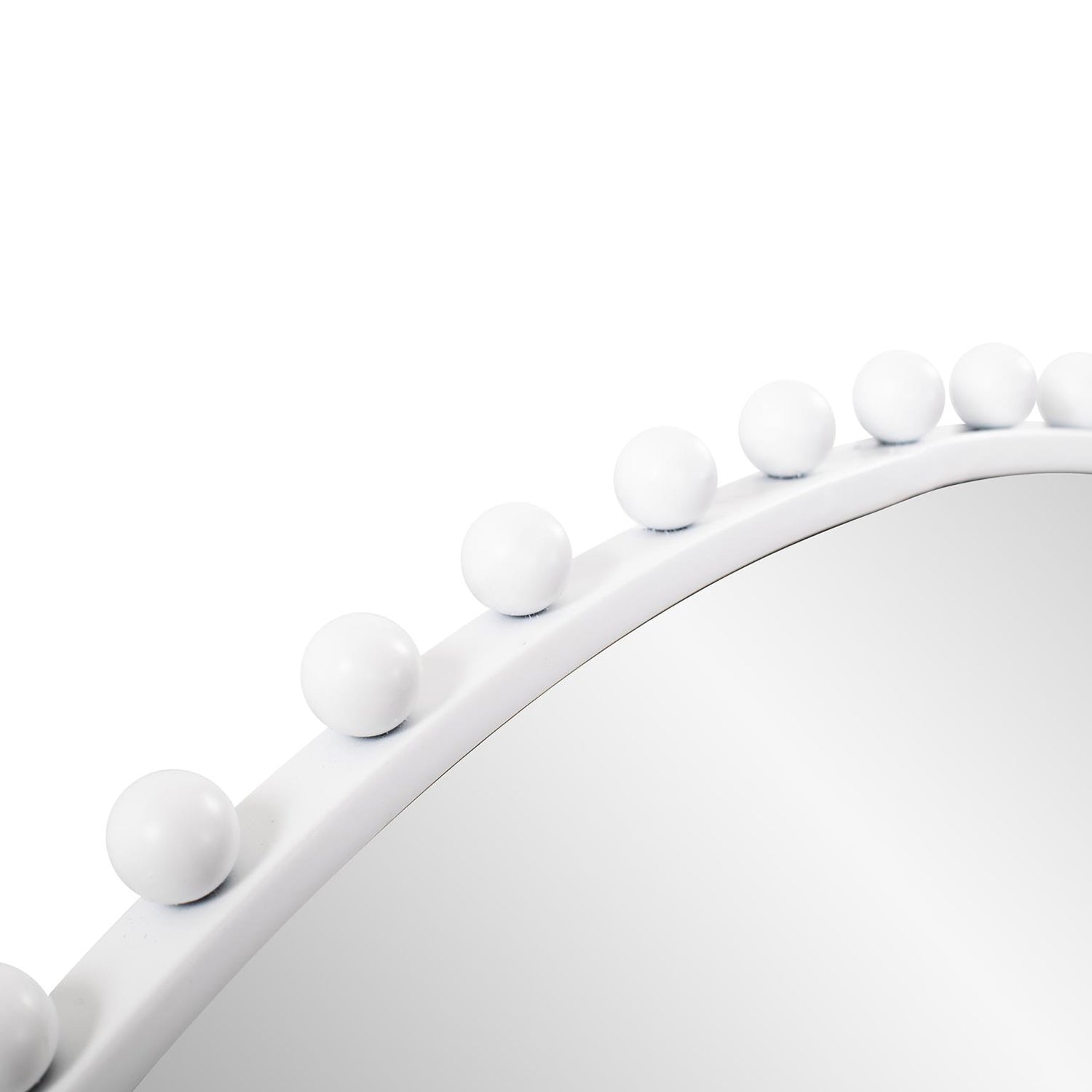 Bellfore Beaded Round Wall Mirror