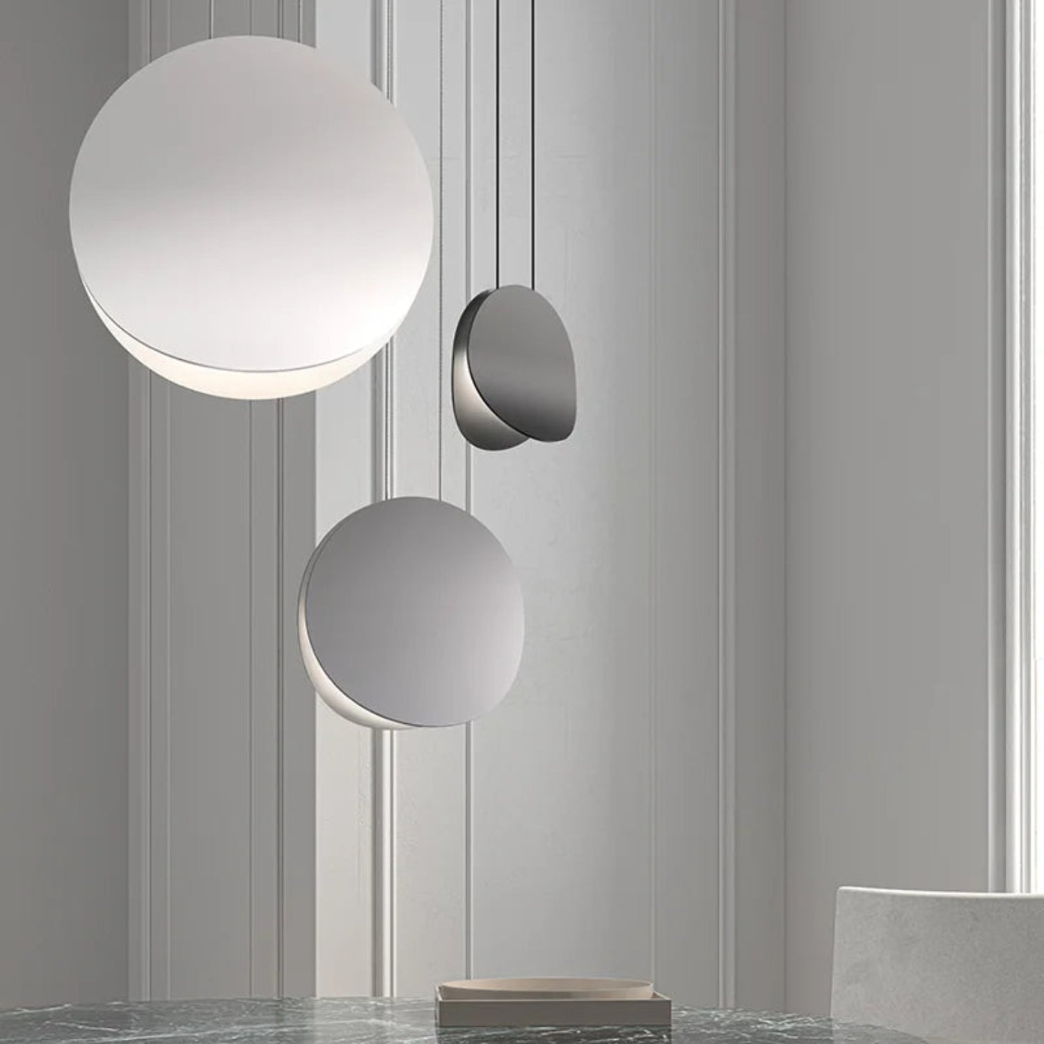 Sonneman Malibu Discs Satin White 1768.03 Pendant