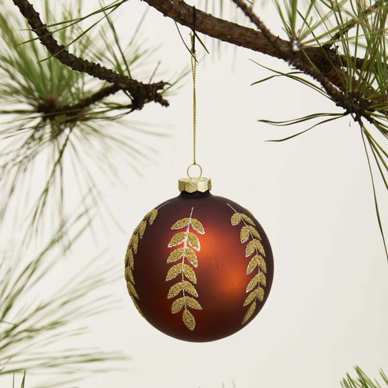 Beaded Leaf Ornament Set of 6