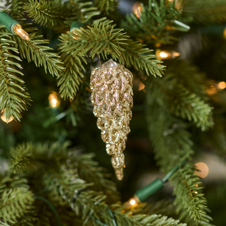 Twinkling Pinecone Ornament Set of 6