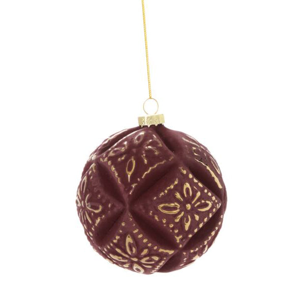Embossed Velvet Ornament, set of 6 light blue, gray glass ornament, material texture detail