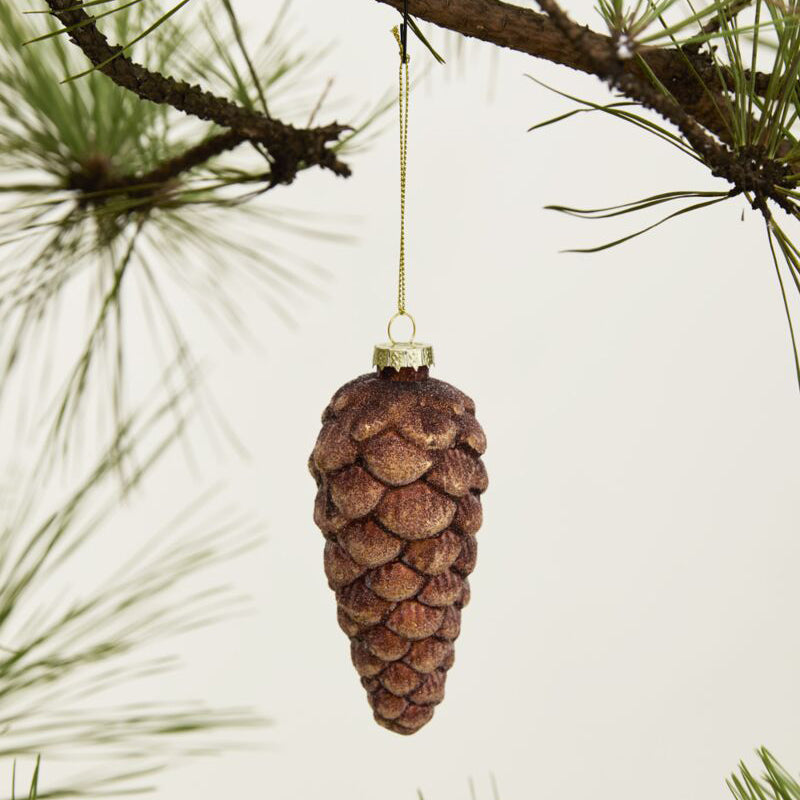 Frosted Pinecone Ornament Set of 6