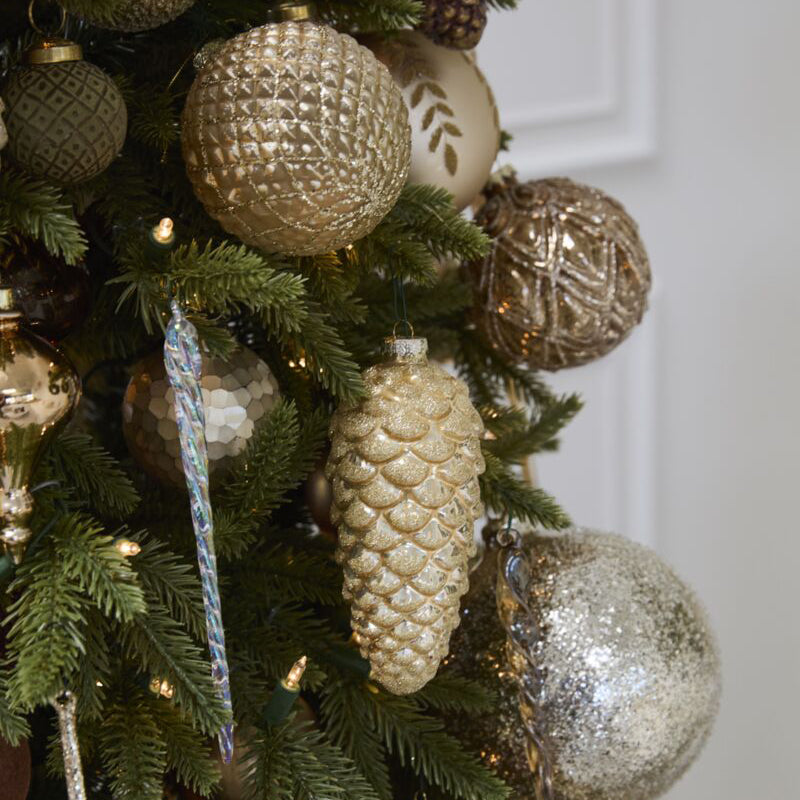 Frosted Pinecone Ornament Set of 6