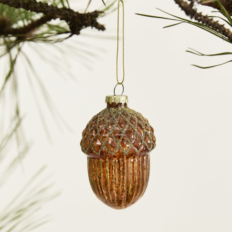 Gilded Acorn Ornament Set of 6