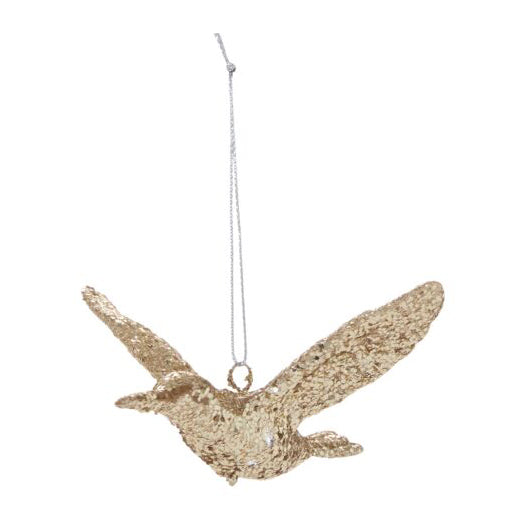 Glittered Bird Ornament Set of 6