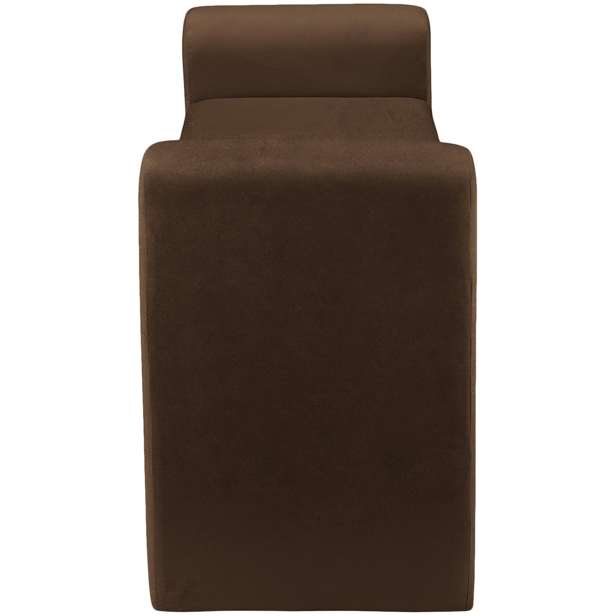 Sloan Brown Velvet Upholstered Bench