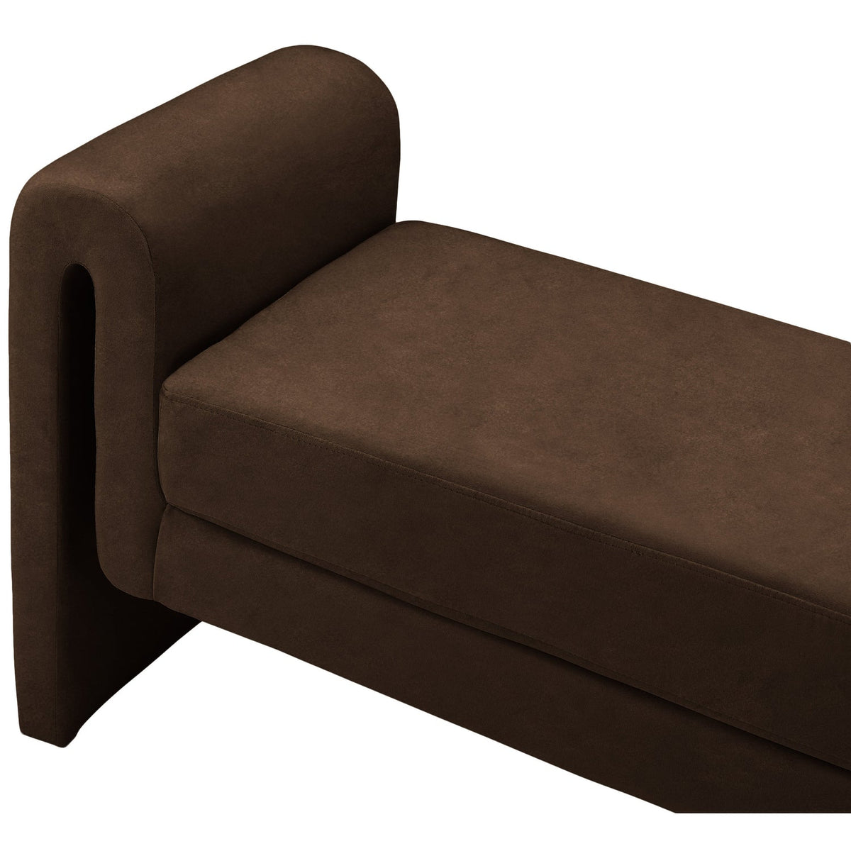 Sloan Brown Velvet Upholstered Bench