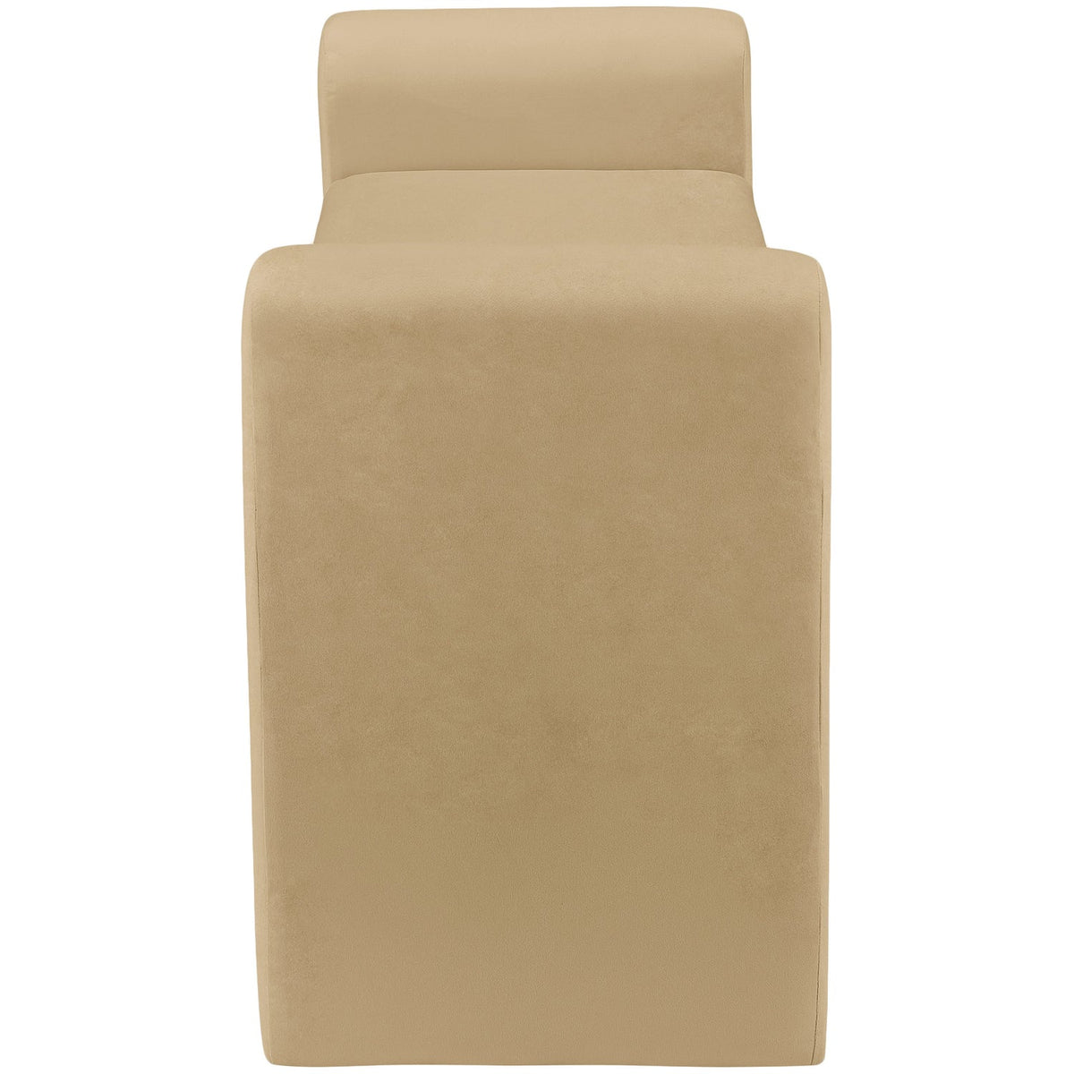 Sloan Camel Velvet Upholstered Bench