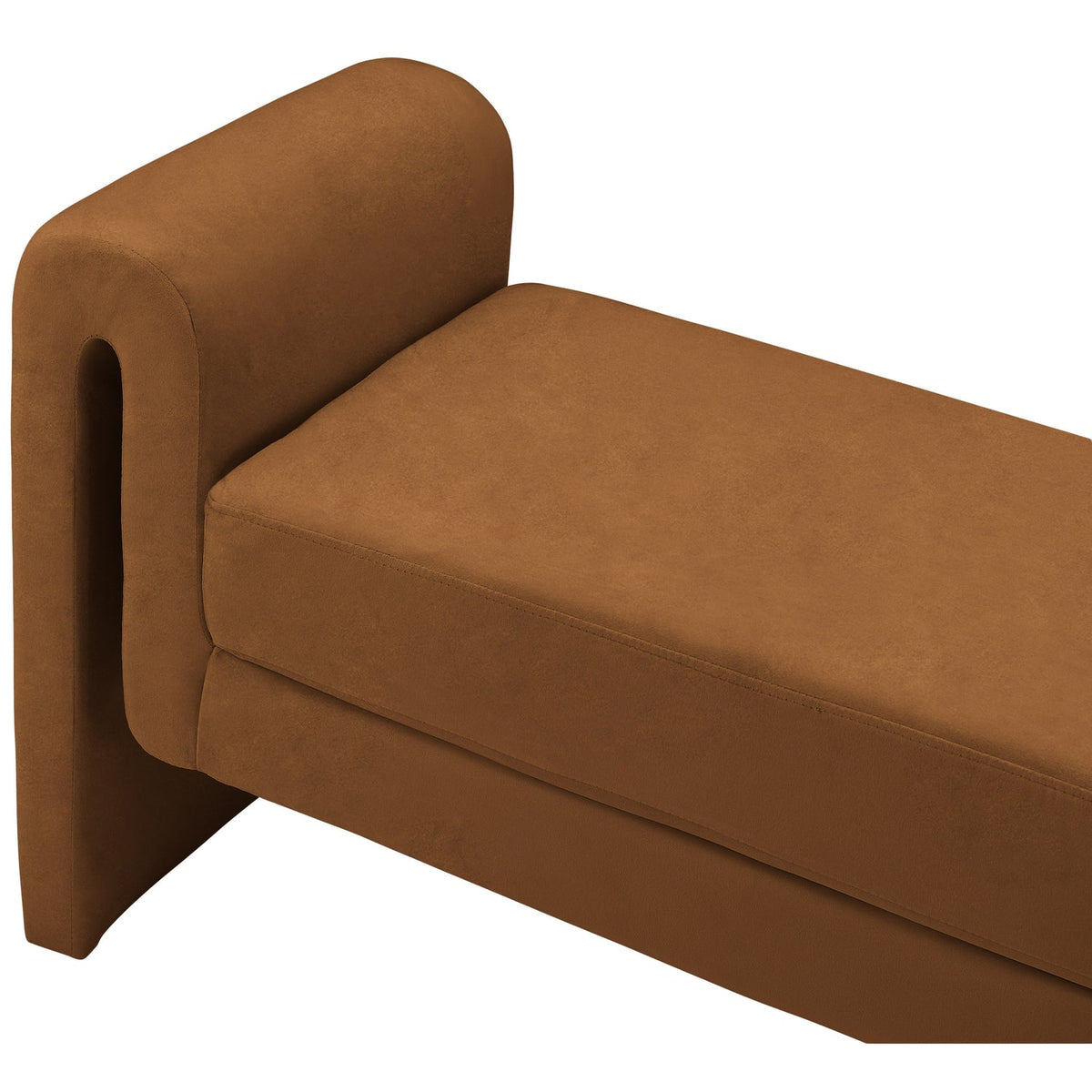 Sloan Saddle Velvet Upholstered Bench