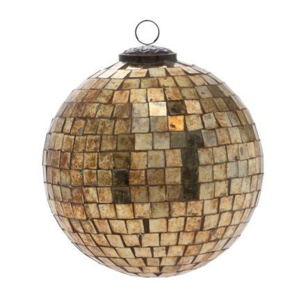 Antiqued Disco Ball Ornament Set of 6