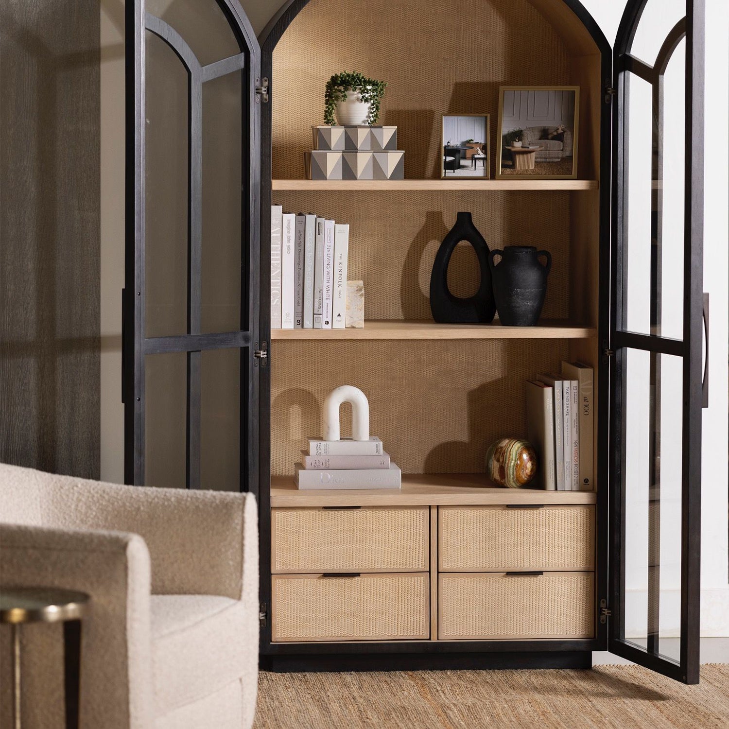 Interlude Home Claudine Glass Door Cabinet