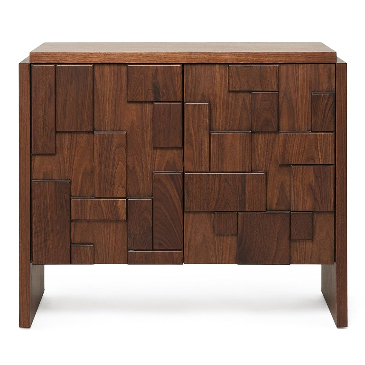 Louise Classic Walnut Occasional Chest in walnut Classic Walnut finish, side profile view