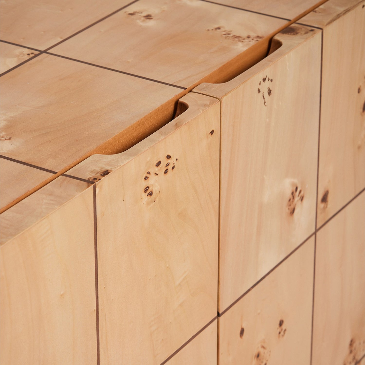 Side profile of the Raphael Canyon Credenza credenza in Canyon