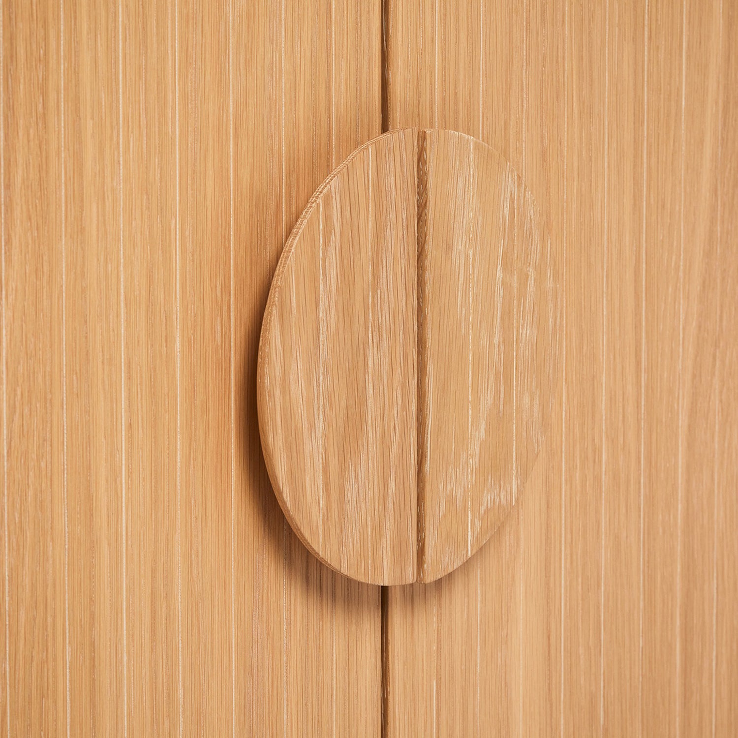 Thorne Saddle Credenza shown to scale, revealing its credenza silhouette