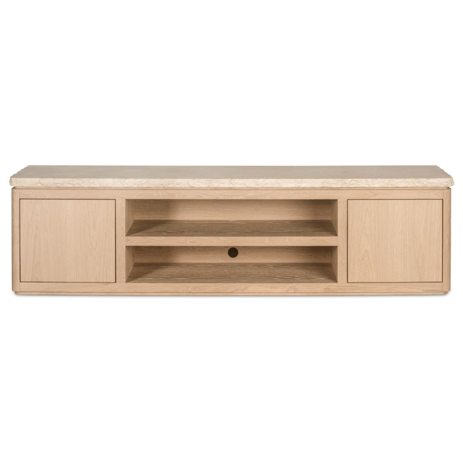 Detail of the Hudson Credenza highlighting the oak construction