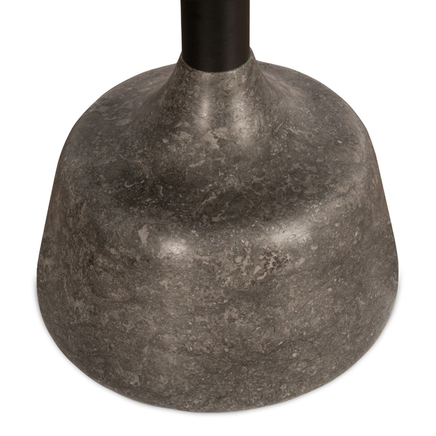 Close-up of the Marble finish on the Sacha Charred Medium Bunching Cocktail