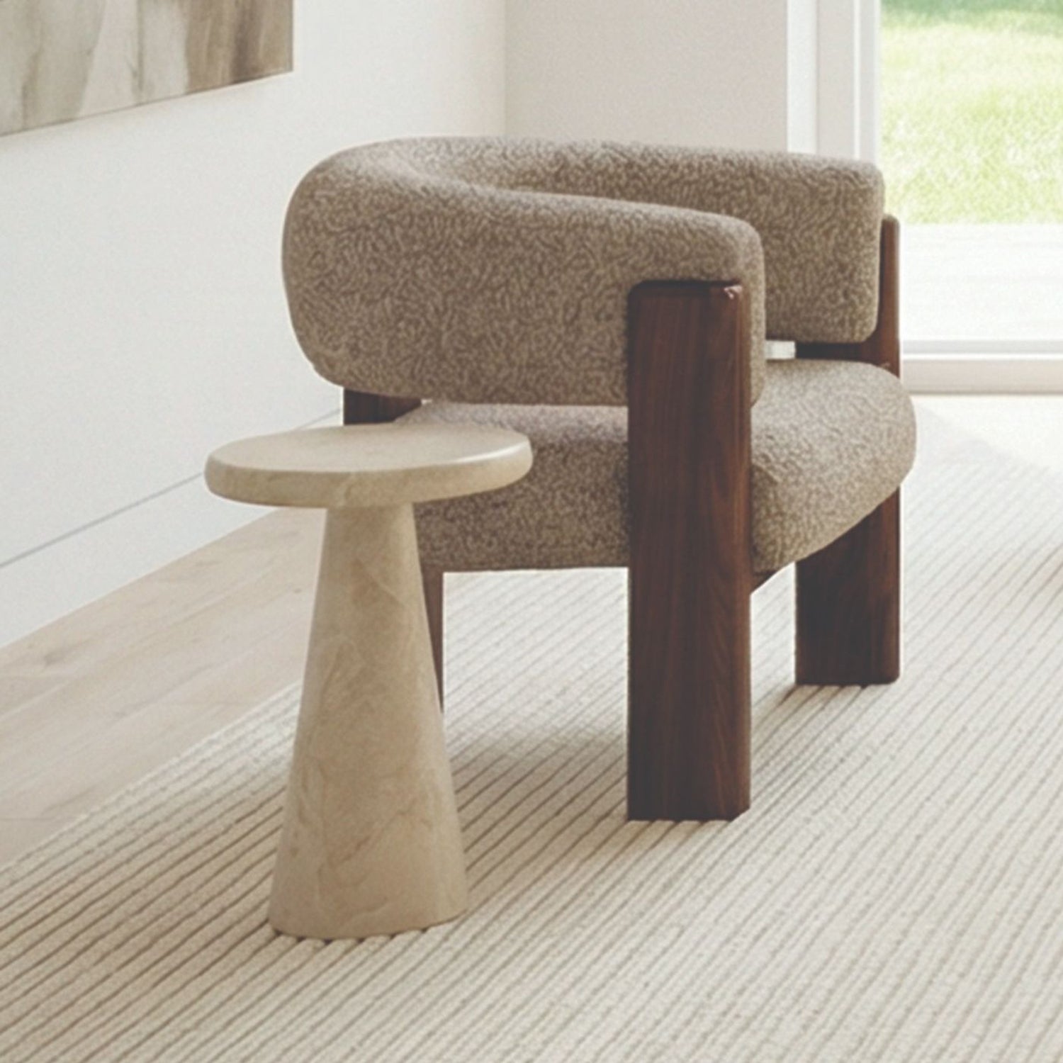 Interlude Home Barcelona Biscuit Accent Table