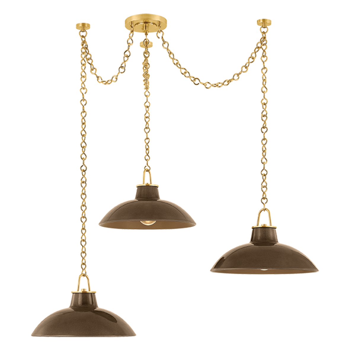 Hudson Valley Lighting Pottersville Chandelier in Ivory Crackle/Distressed Bronze, primary product view