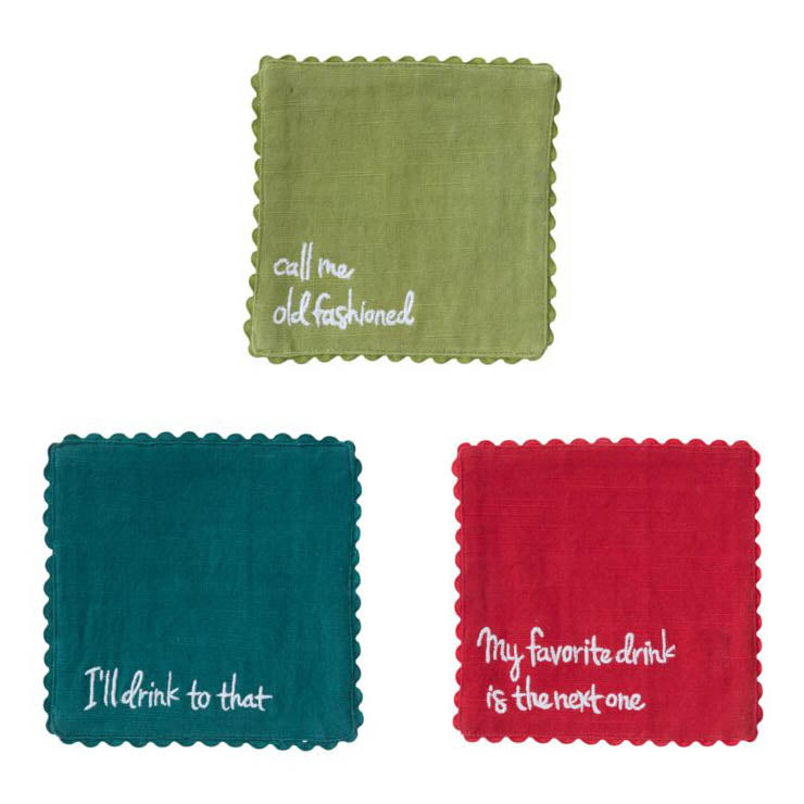 Holiday Spirit Cocktail Napkin Set of 4