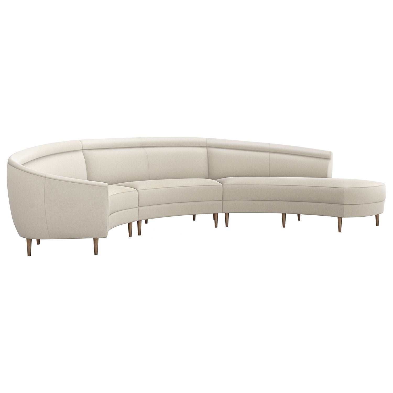 Interlude Home Capri Chaise 3 Piece Sectional Sofa