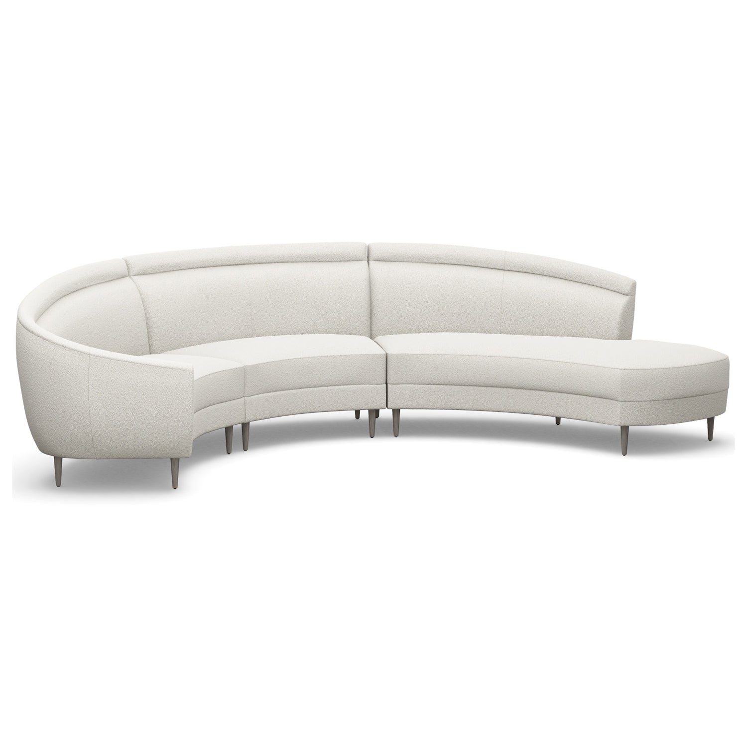 Interlude Home Capri Chaise 3 Piece Sectional Sofa