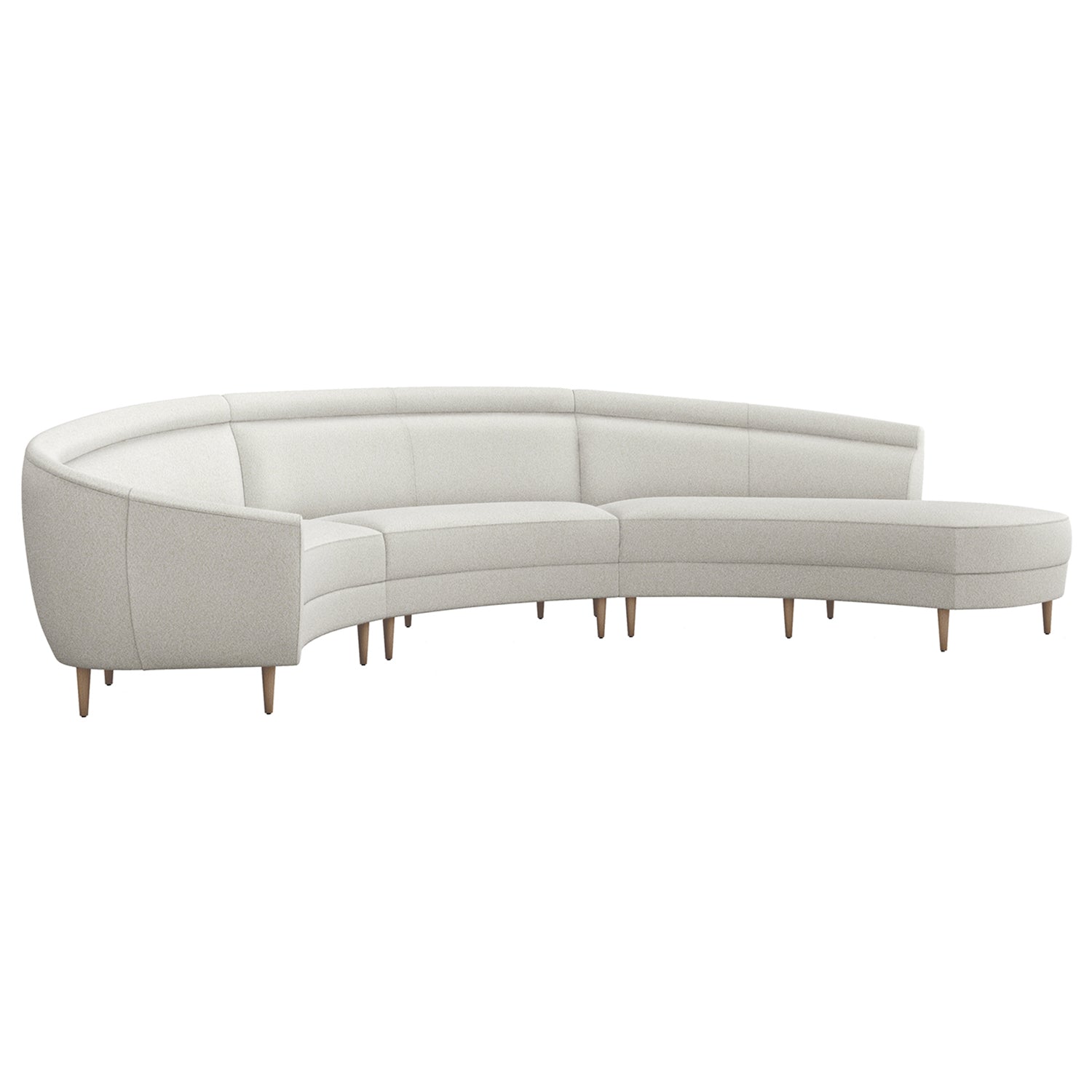 Interlude Home Capri Chaise 3 Piece Sectional Sofa