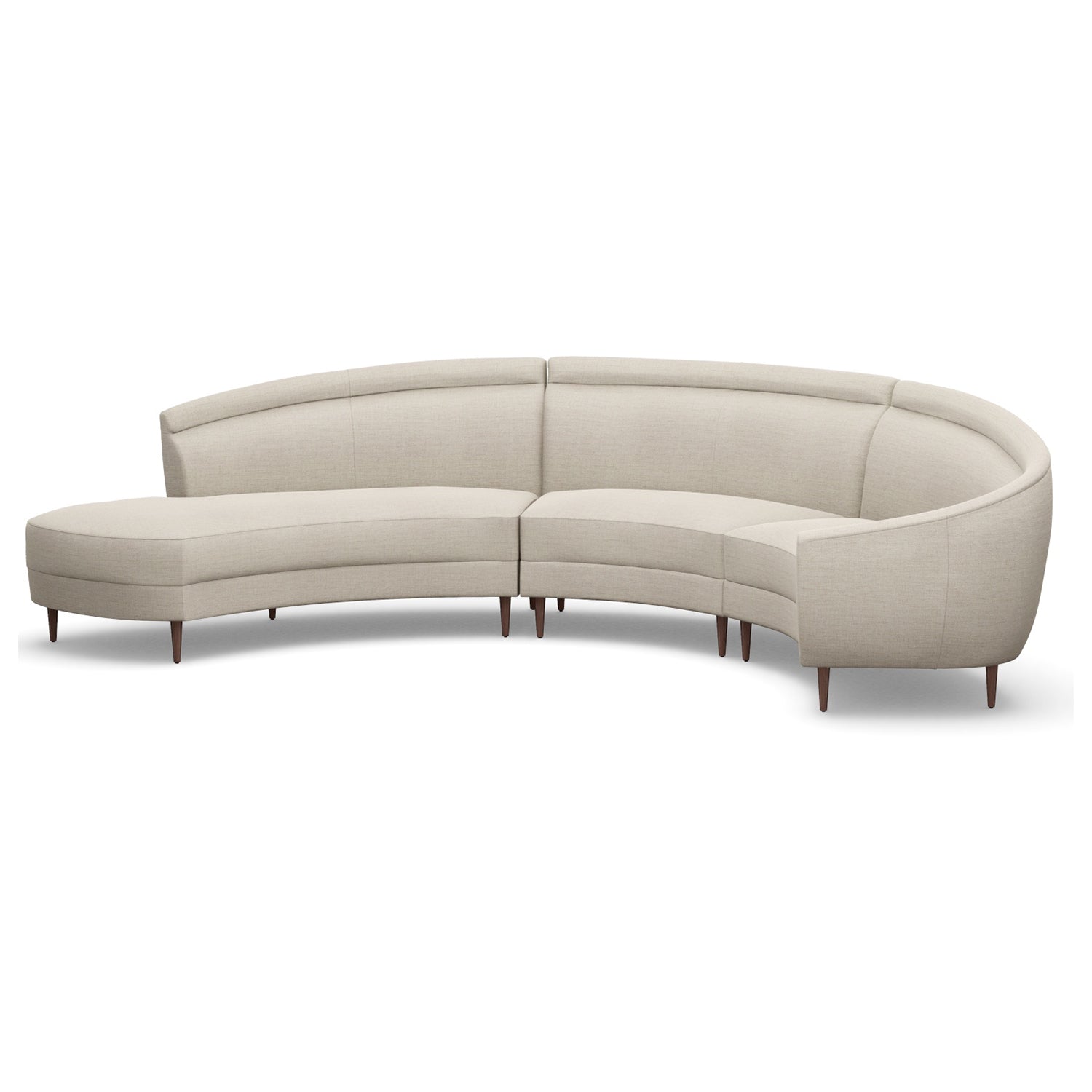 Interlude Home Capri Chaise 3 Piece Sectional Sofa