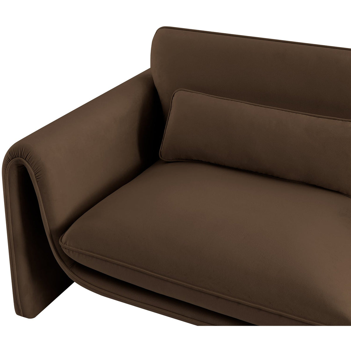 Sloan 86in Brown Velvet Upholstered Sofa