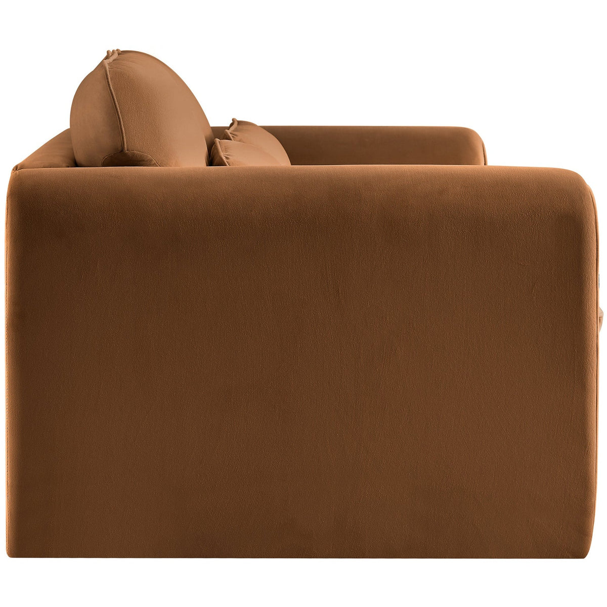 Sloan 6 4in Saddle Velvet Upholstered Loveseat