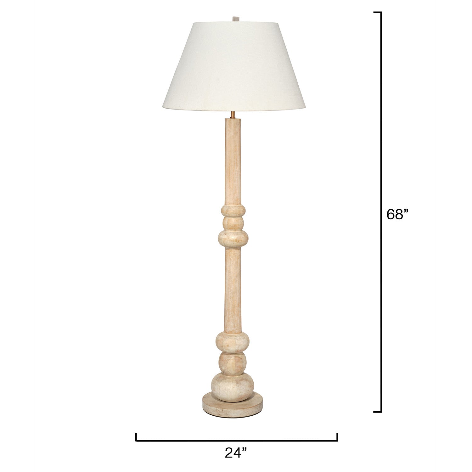 Jamie Young Augustine White Washed Floor Lamp