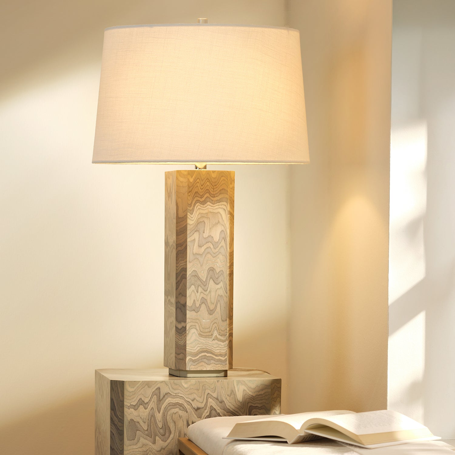 Jamie Young Canyon Sand Grey Table Lamp