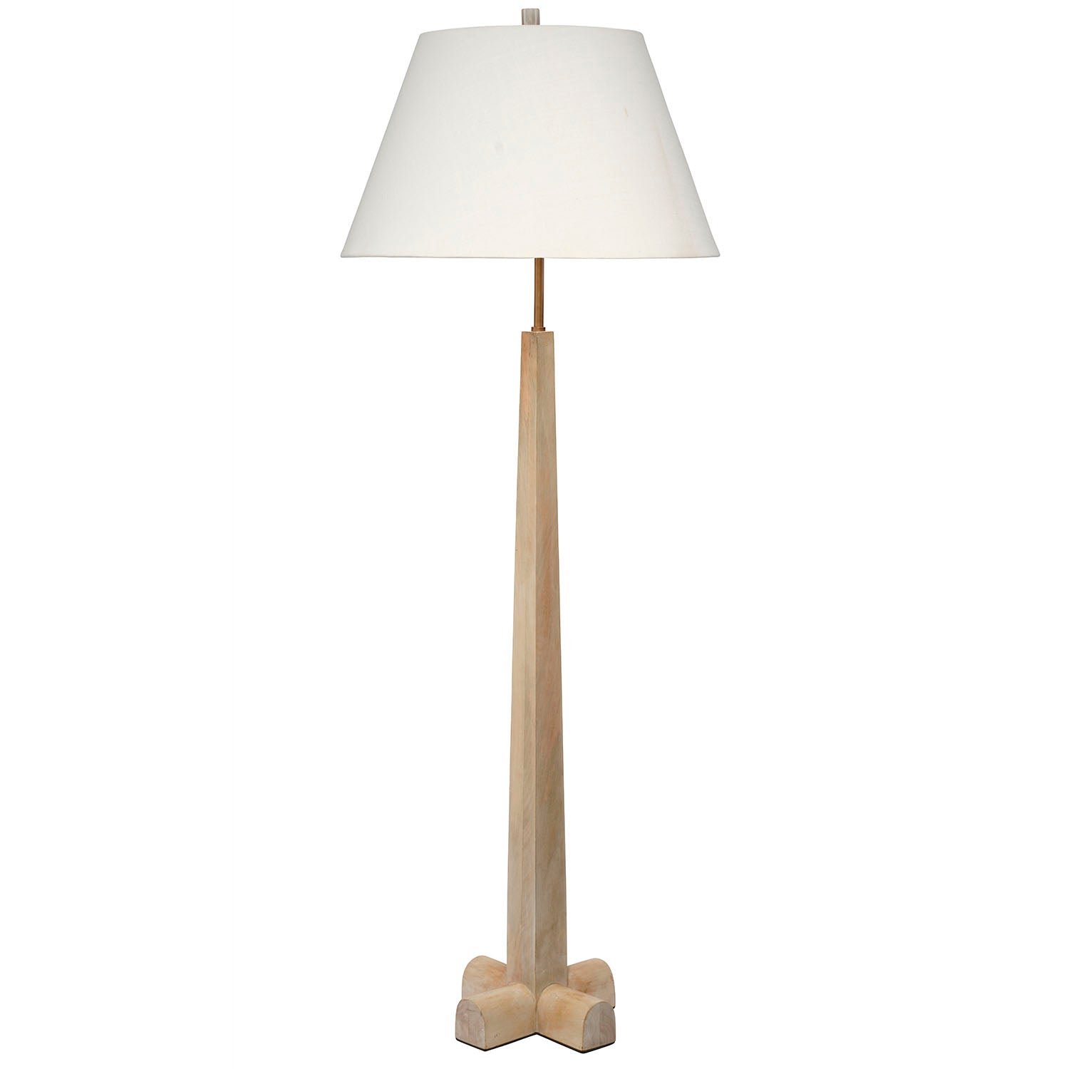 Jamie Young Charleston White Washed Wood Floor Lamp