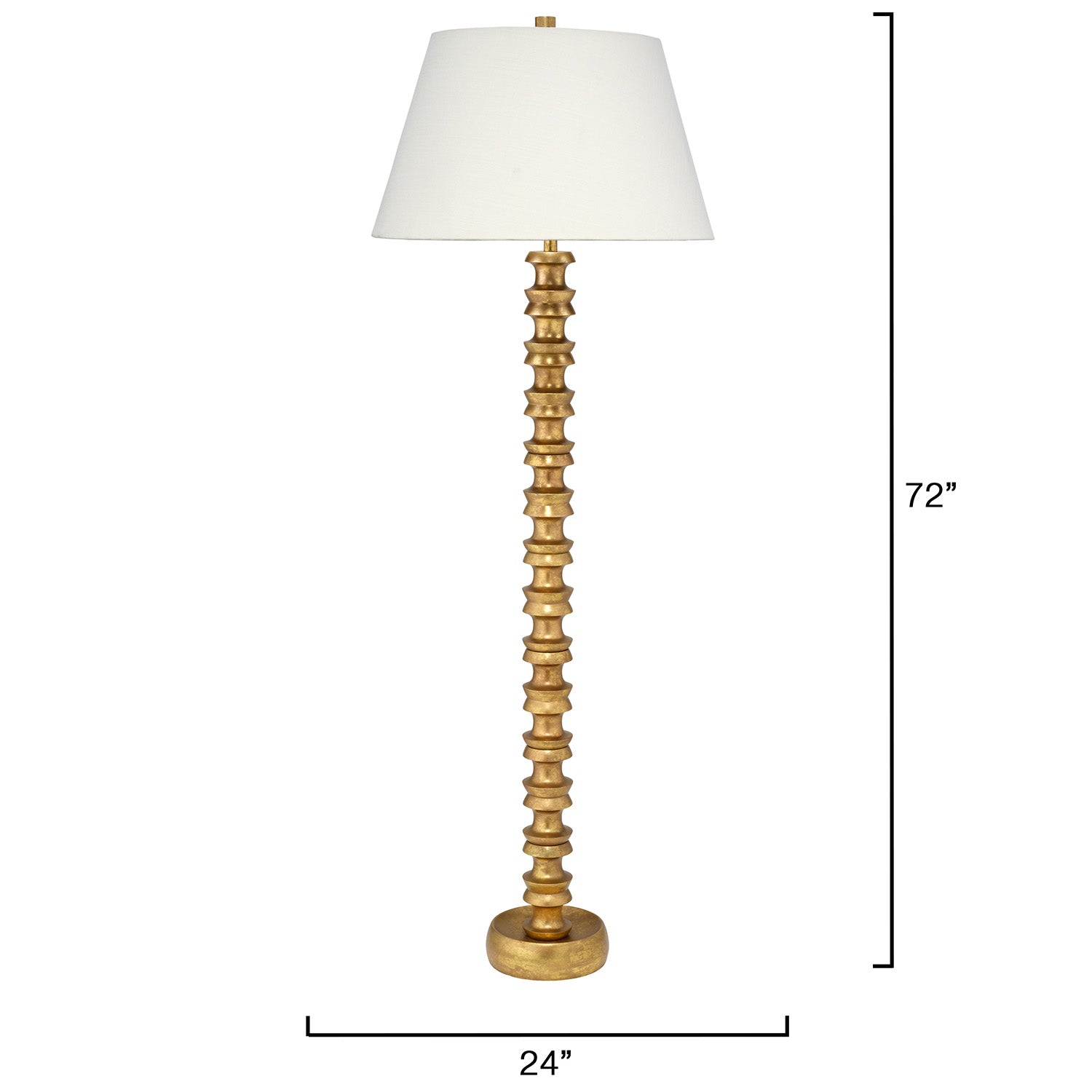 Jamie Young Melrose Gold Leaf Floor Lamp