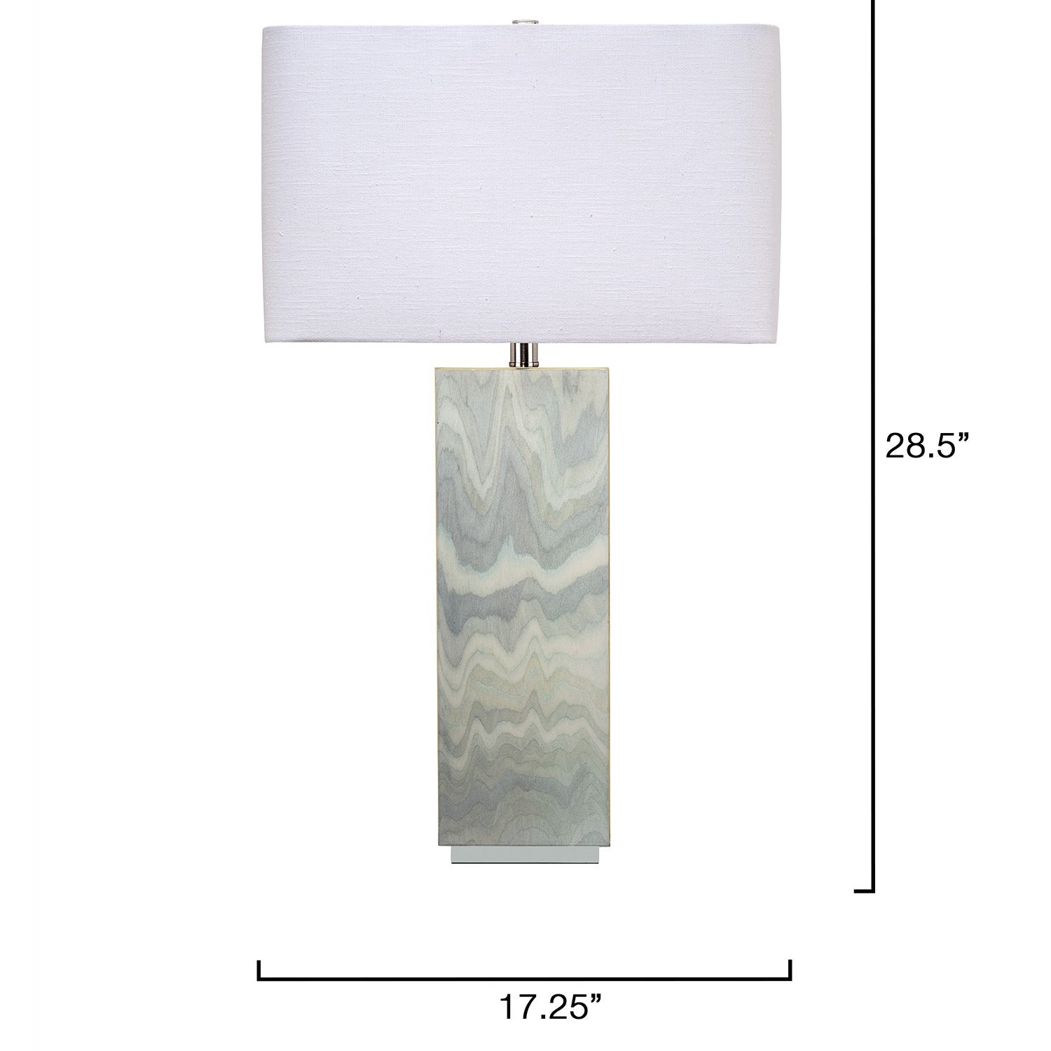 Jamie Young Summit Pale Blue Lacquer Table Lamp – finish and texture detail